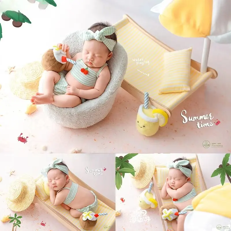 Baby Girls Beach Umbrella Set - Newborn Photography Props - Image 5